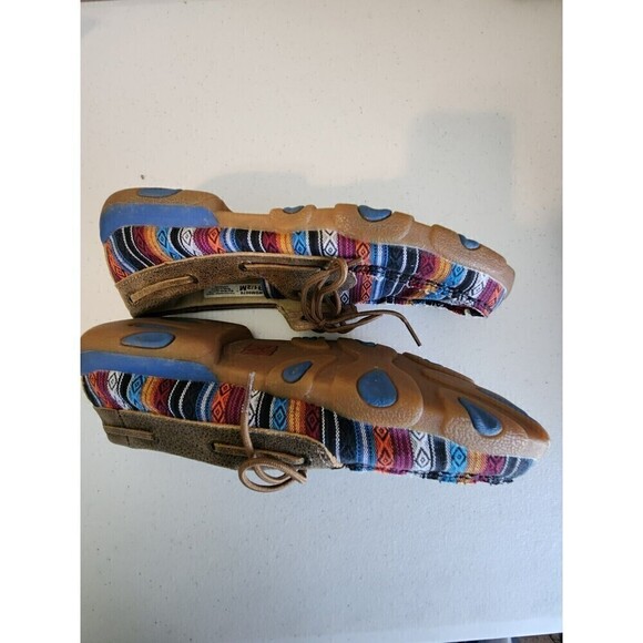 Twisted X Womens Boat Shoe Driving Moc Aztec Print Sz 9.5 See pics for condition - Picture 6 of 8